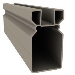 Straight ALU Poortpaal 8,2x8,2x300 cm Stone Grey