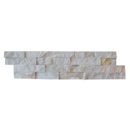 Stonepanel Snow White Marble 60x15x1,5-2,5 cm breukruw