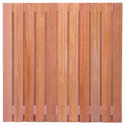 Hardhout Tuinscherm geschaafd Hoorn 180x180 cm 23-planks (21+2)