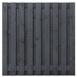 Tuinscherm Koblenz dekkend zwart gespoten 180x180 cm 17-planks (15+2)