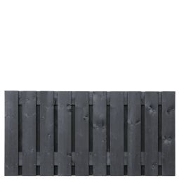 Tuinscherm Stuttgard dekkend zwart gespoten 90x180 cm 21-planks (19+2)