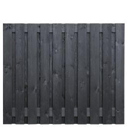 Tuinscherm Stuttgard dekkend zwart gespoten 150x180 cm 21-planks (19+2)