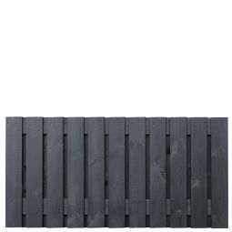 Tuinscherm Dresden dekkend zwart gespoten 90x180 cm 23-planks (21+2)
