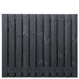 Tuinscherm Dresden dekkend zwart gespoten 150x180 cm 23-planks (21+2)