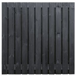Tuinscherm Dresden dekkend zwart gespoten 180x180 cm 23-planks (21+2)